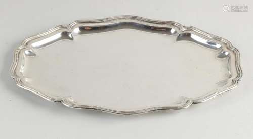 Silver tray, 28 x 19 cm.