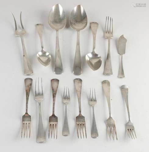 Large lot of silver cutlery