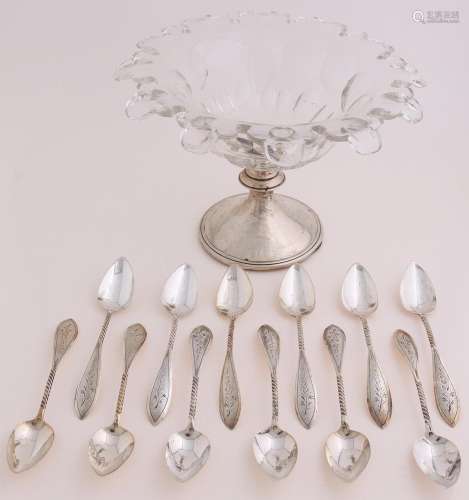 Silver spoons in bowl