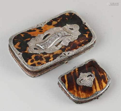 Cigar case and purse with silver and tortoise