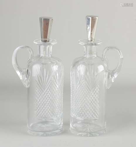 Set decanters with silver stopper