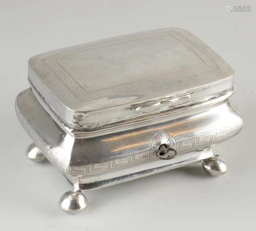 silver tea box