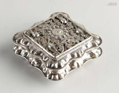 Silver peppermint box, 1860