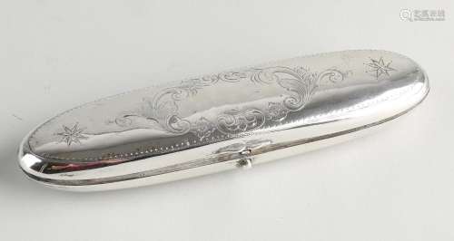 Silver cigar case, 1867