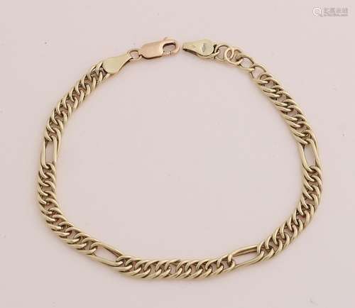 Gold bracelet fantasy figaro