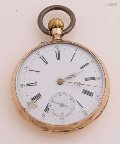 Pocket watch with gold case