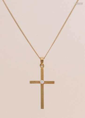 Gold necklace with cross