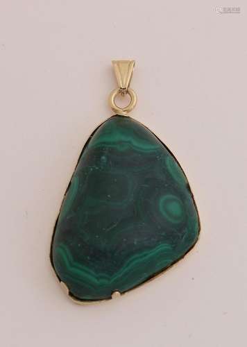 Golden pendant malachite