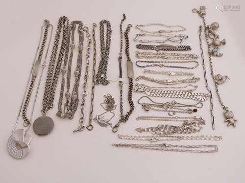 25 silver necklaces