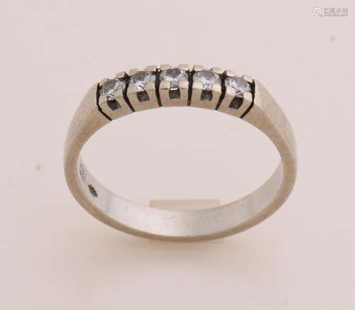 White gold ring with diamond