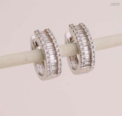 White gold earrings with diamonds