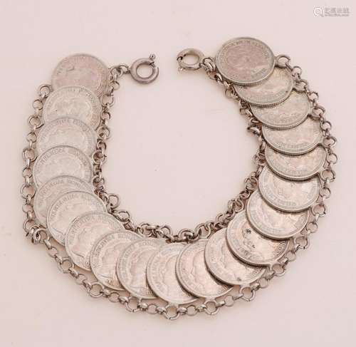 Bracelet of silver dimes