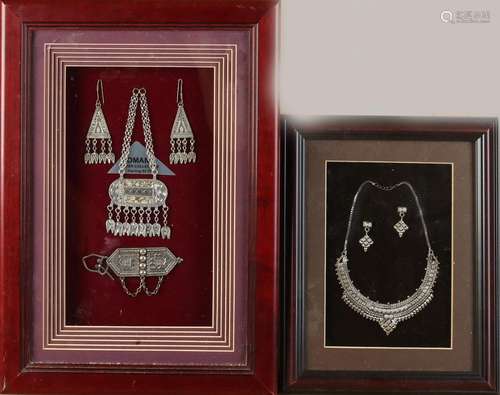 2 Oman silver jewelry in frame