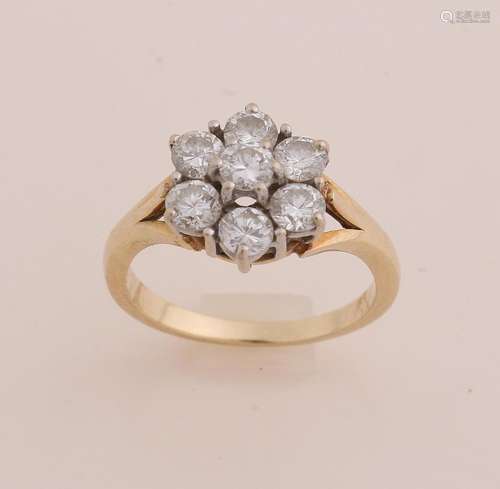 Gold ring with diamond