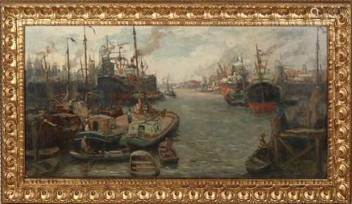 Evert Moll, Rotterdam harbor view