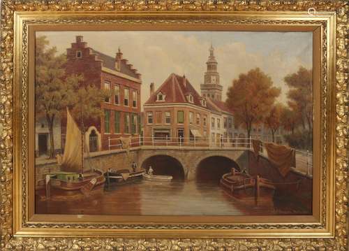 Victor Carabain, Canal view Alkmaar