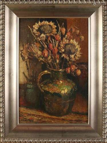 Evert Moll, Copper milk jug with sunflowers