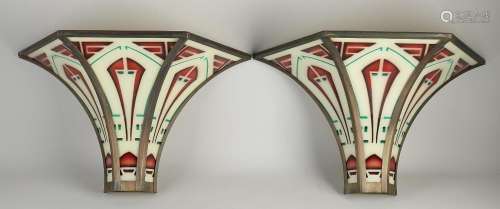 Two wall lamps in Art Deco style