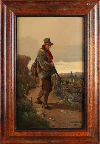 JR Gelibert, Hiker on a sandy path