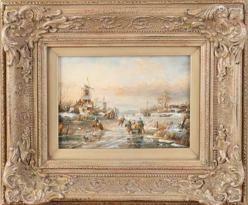 H. Balman, Dutch landscape with ice fun