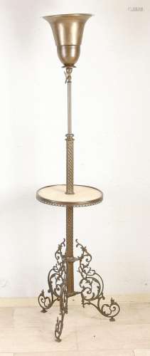 Tall lamp with marble etagère, 1920