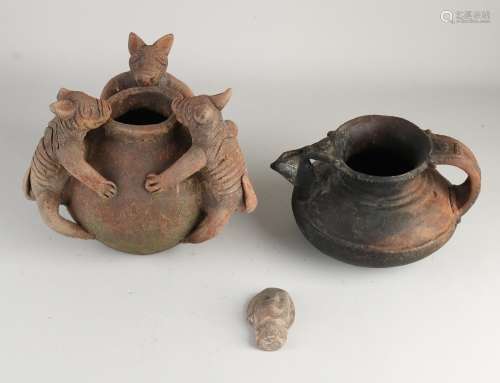 Three parts old/antique terracotta