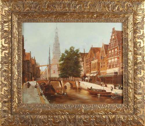 Unsigned, Romantic Amsterdam cityscape