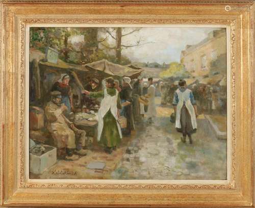 AP de la Riviere, Market view with many figures