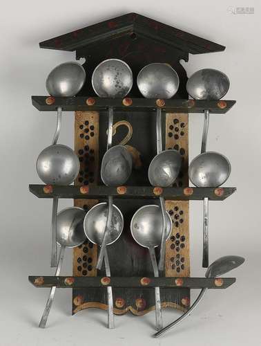 Antique spoon rack