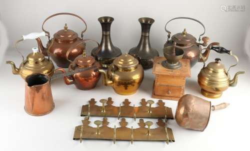 Lot copperware (13x)