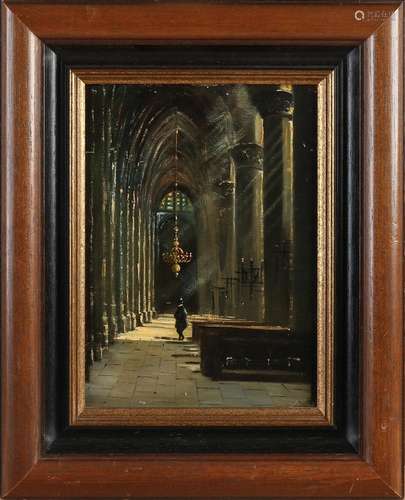 Unsigned, Gothic church interior