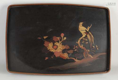 Antique Chinese/Japanese lacquerware tray