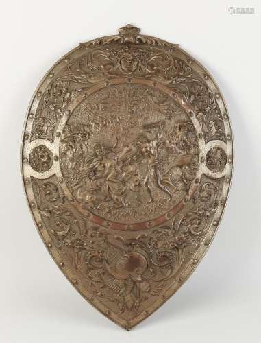 Cast iron historicism wall shield