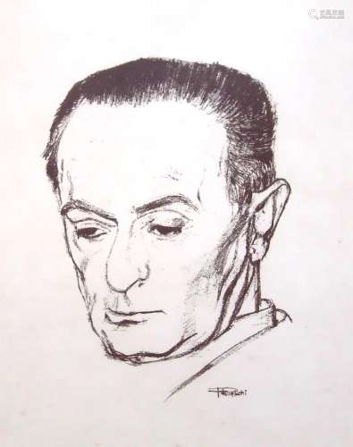 PAOLO FALCHI (XX secolo) [Italia] "Ritratto di Enrico M...