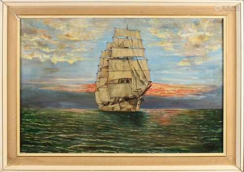 L. Kramer, Clipper in the evening light