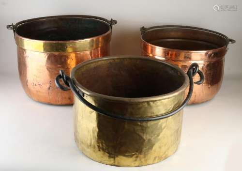 Three copper akers