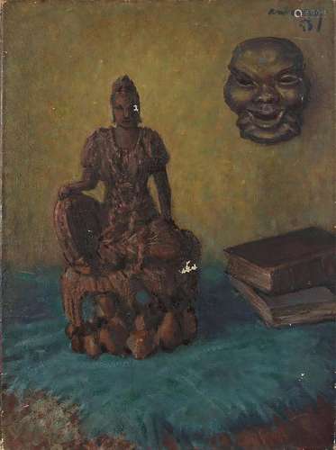 Anton vd Vet, Still life with Buddha