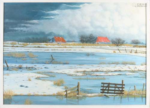 John Leenen, Farm in a snowy landscape