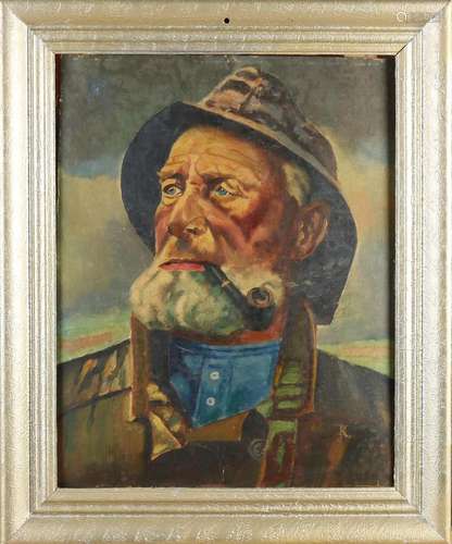 Monogram PK, Fisherman with pipe