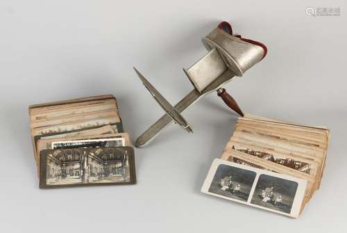 Antique English stereoscope with maps