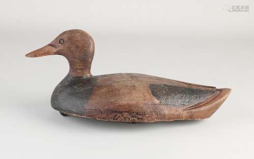 Antique wooden decoy duck