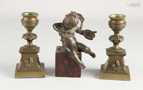 Three parts antique bronze