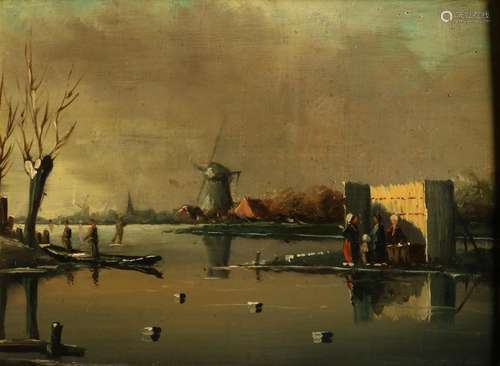 unclear. signed, Dutch landscape