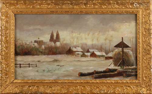 E. van Os, Winter view Laren