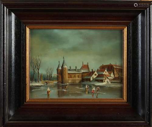 Claes, Landscape with castle and ice fun