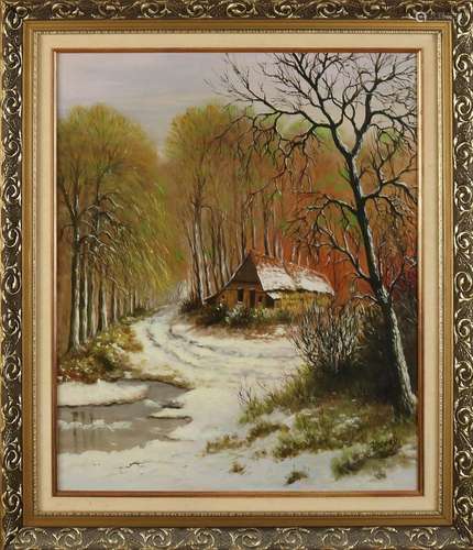 B. Baaijens, Winter view with a farmhouse