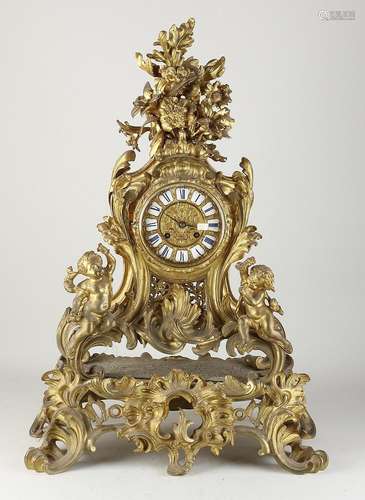 Beautiful French table Cartel clock, H 71 cm.