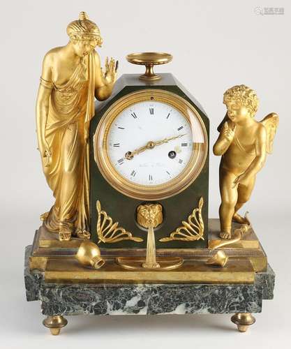 Antique French directoire mantel clock, 1800