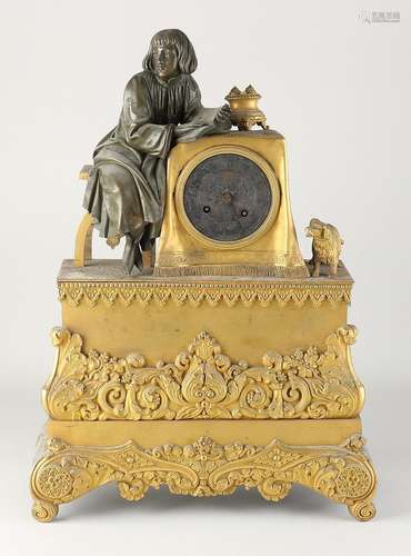 French Charles Dix mantel clock, H 47 cm.