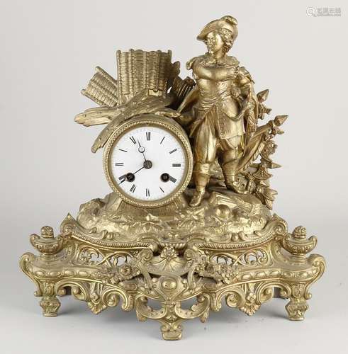 French gold-plated mantel clock